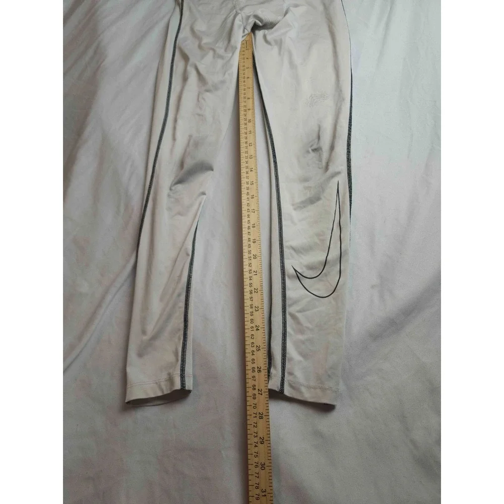 Nike Pro Tights Mens Medium White Compression‎ Training Basketball Gym Running